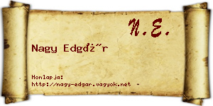 Nagy Edgár névjegykártya