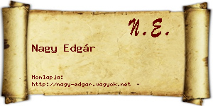 Nagy Edgár névjegykártya